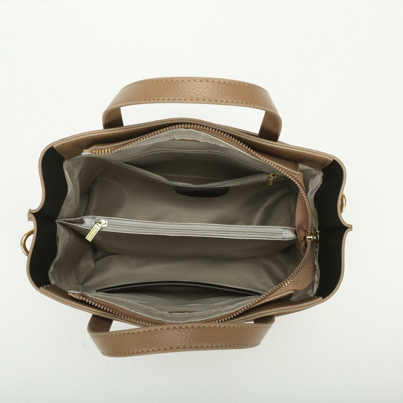 Tote Bag Large Capacity Multi-compartment Soft Surface Messenger Bag