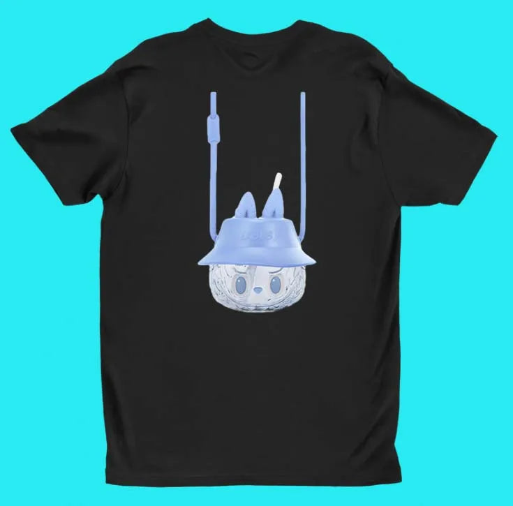 “Bulala Bunny Cup: Blue - hat, clear - faced, cute portable design—fun style for Bulala T - shirts.”