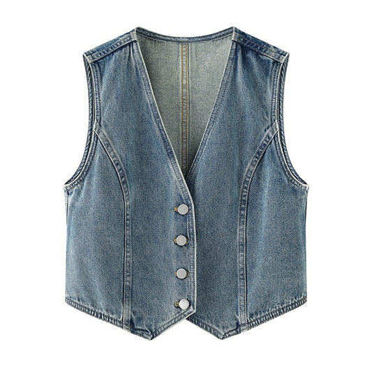 Autumn New Women's Single-breasted V-neck Casual Short Coat