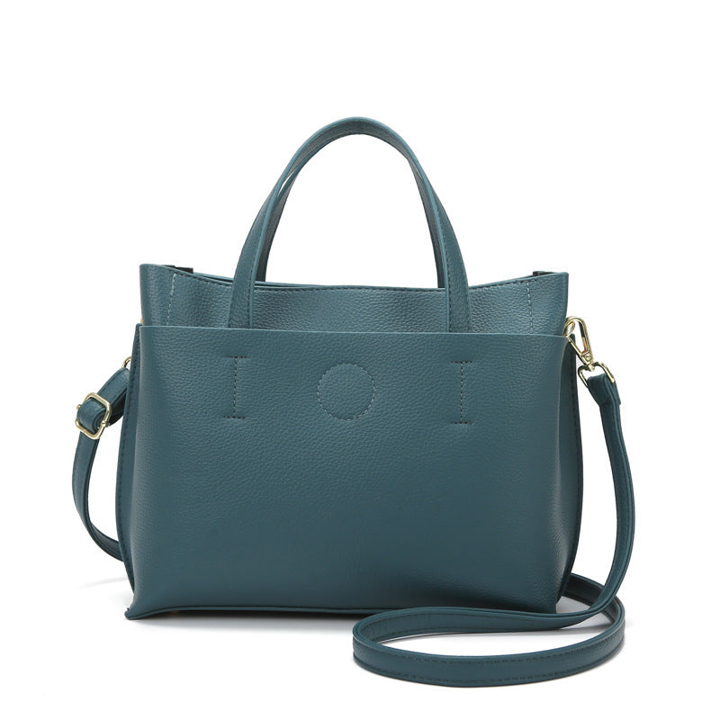 Tote Bag Large Capacity Multi-compartment Soft Surface Messenger Bag