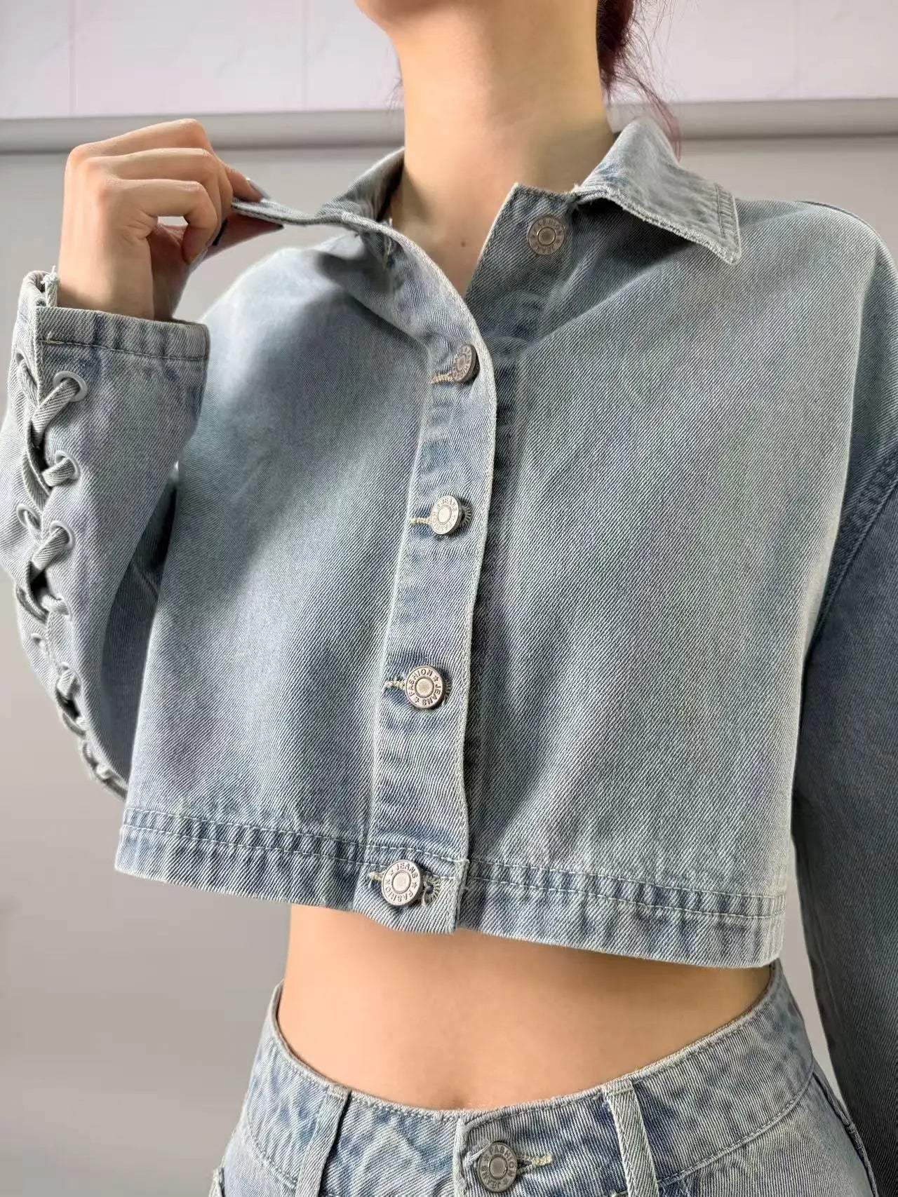 2025  Korean Japanese Style  Multi element Design  High Quality Clothing from Dongdaemun  Korea   Denim Jacket Coat