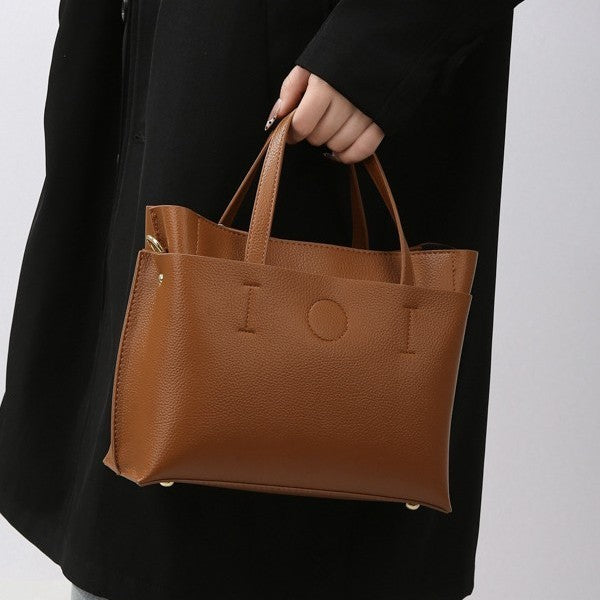 Tote Bag Large Capacity Multi-compartment Soft Surface Messenger Bag