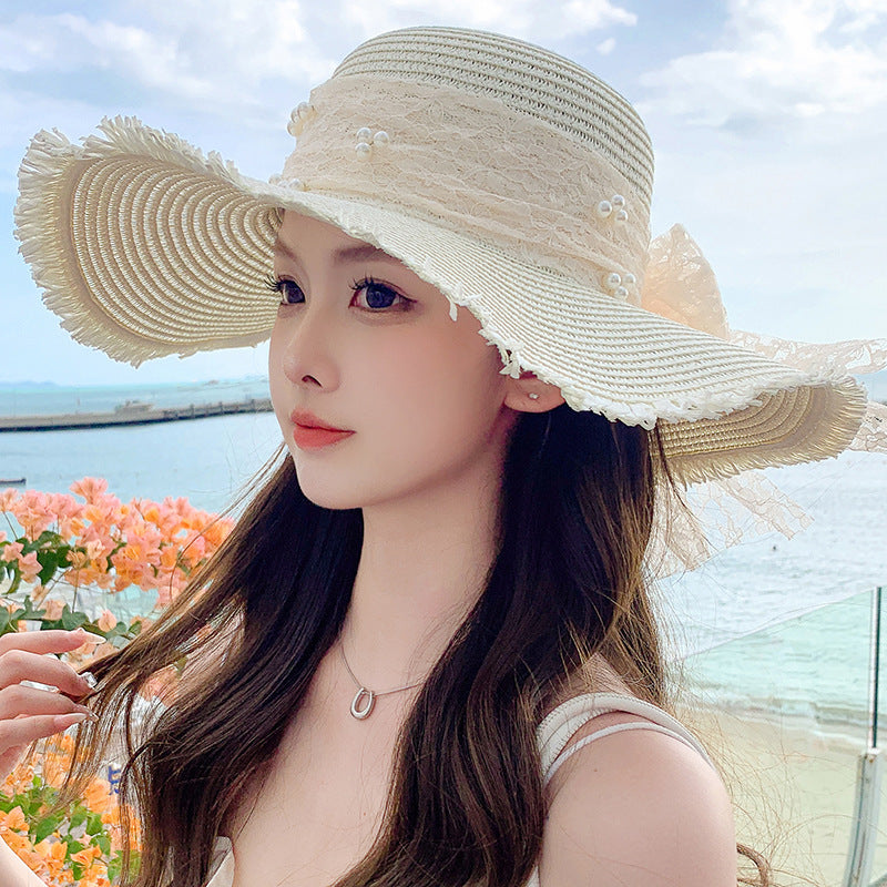 New Sweet Big Bow Sun Protection Hat Children