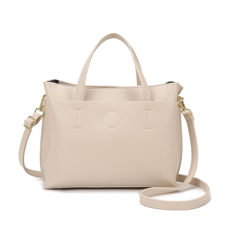 Tote Bag Large Capacity Multi-compartment Soft Surface Messenger Bag