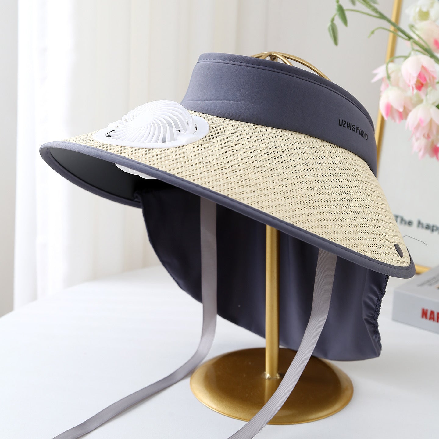 USB Charging Cap With Fan Female Sunshade Light Breathable