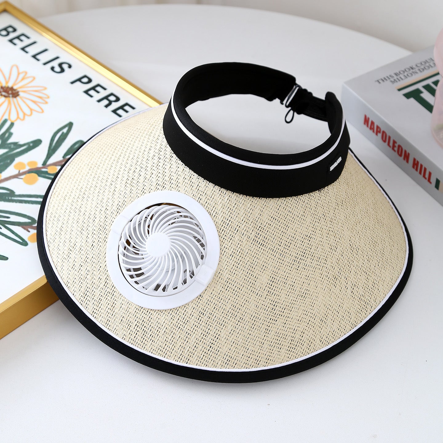 USB Charging Cap With Fan Female Sunshade Light Breathable