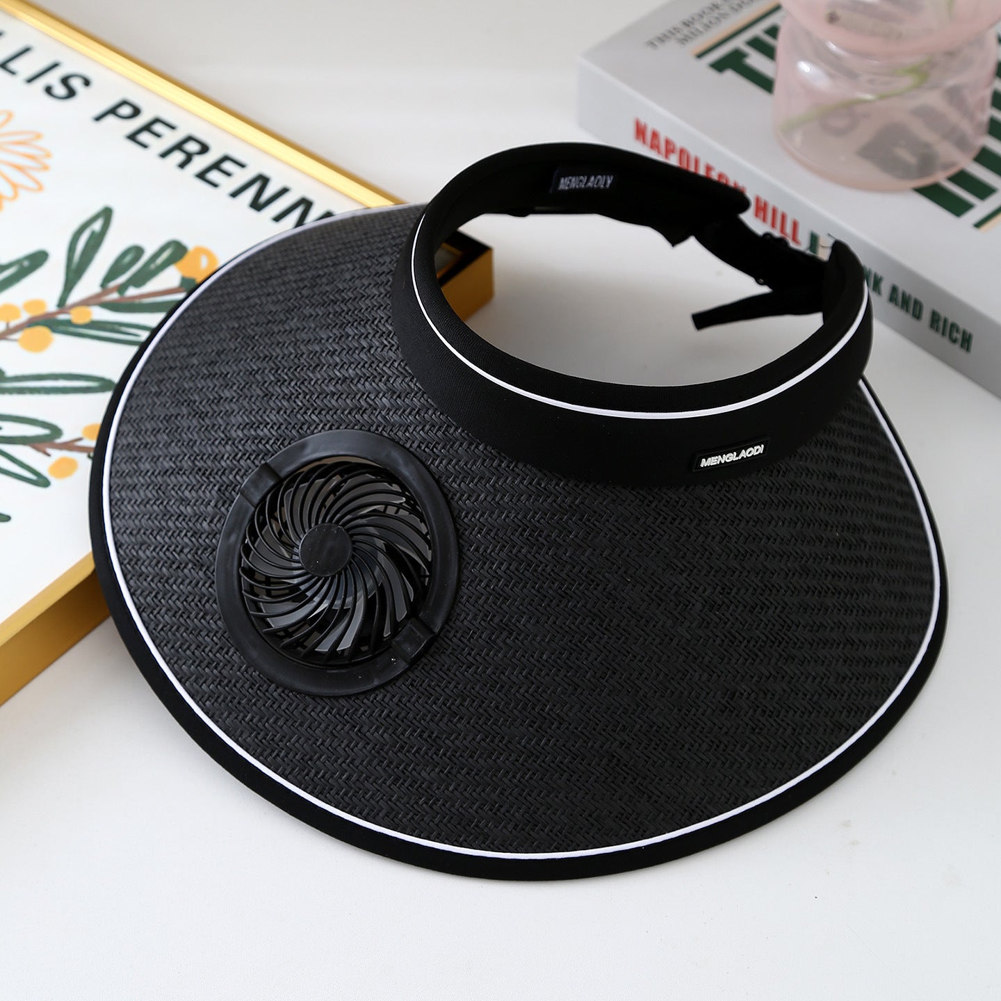 USB Charging Cap With Fan Female Sunshade Light Breathable