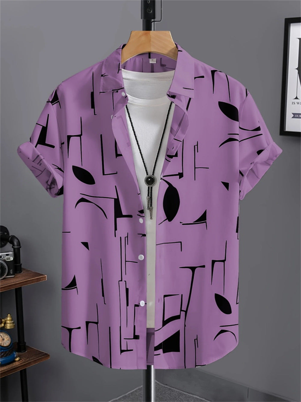 Men's 3D Printed All-matching Retro Fashion Shirt