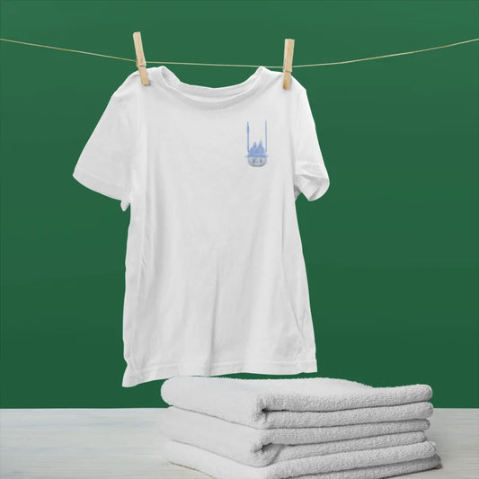 “Bulala Bunny Cup: Blue - hat, clear - faced, cute portable design—fun style for Bulala T - shirts.”