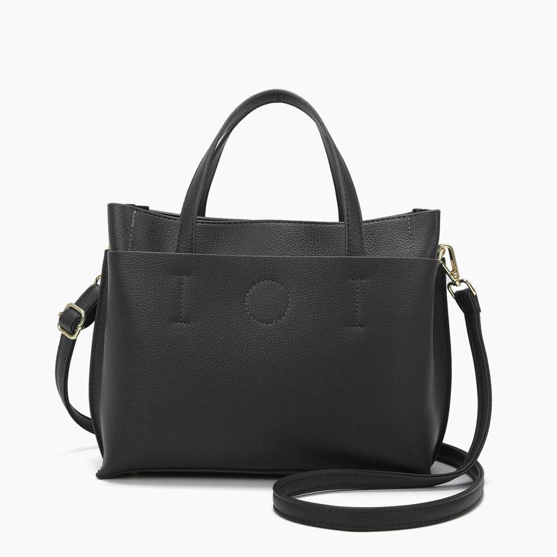 Tote Bag Large Capacity Multi-compartment Soft Surface Messenger Bag