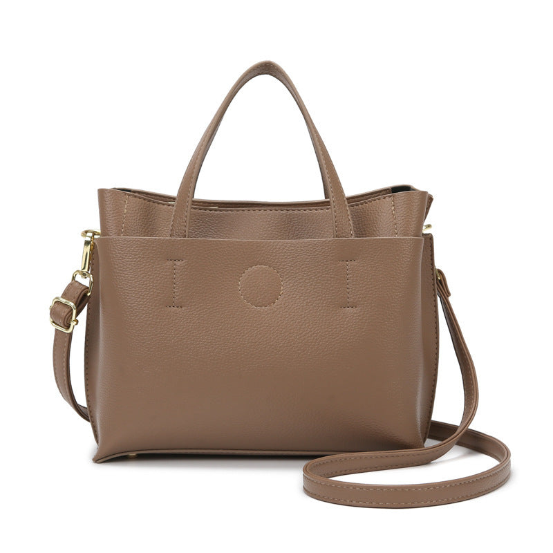 Tote Bag Large Capacity Multi-compartment Soft Surface Messenger Bag