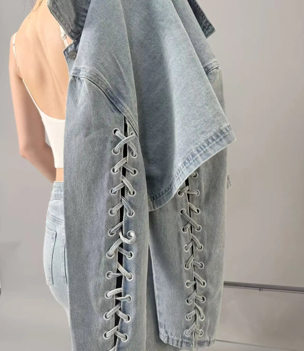 2025  Korean Japanese Style  Multi element Design  High Quality Clothing from Dongdaemun  Korea   Denim Jacket Coat